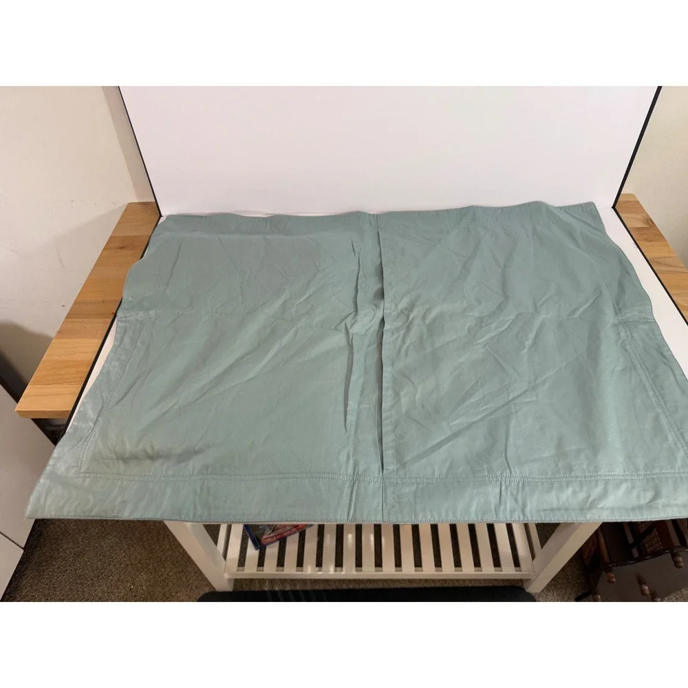 Fieldcrest Luxury Blue/Green Matelasse Quilted Pillow Sham Set Egyptian Cotton